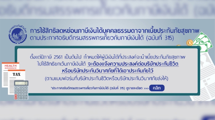 ห้ามลืม ! มีประกันสุขภาพต้องแจ้งลดหย่อนภาษี [คลิป]