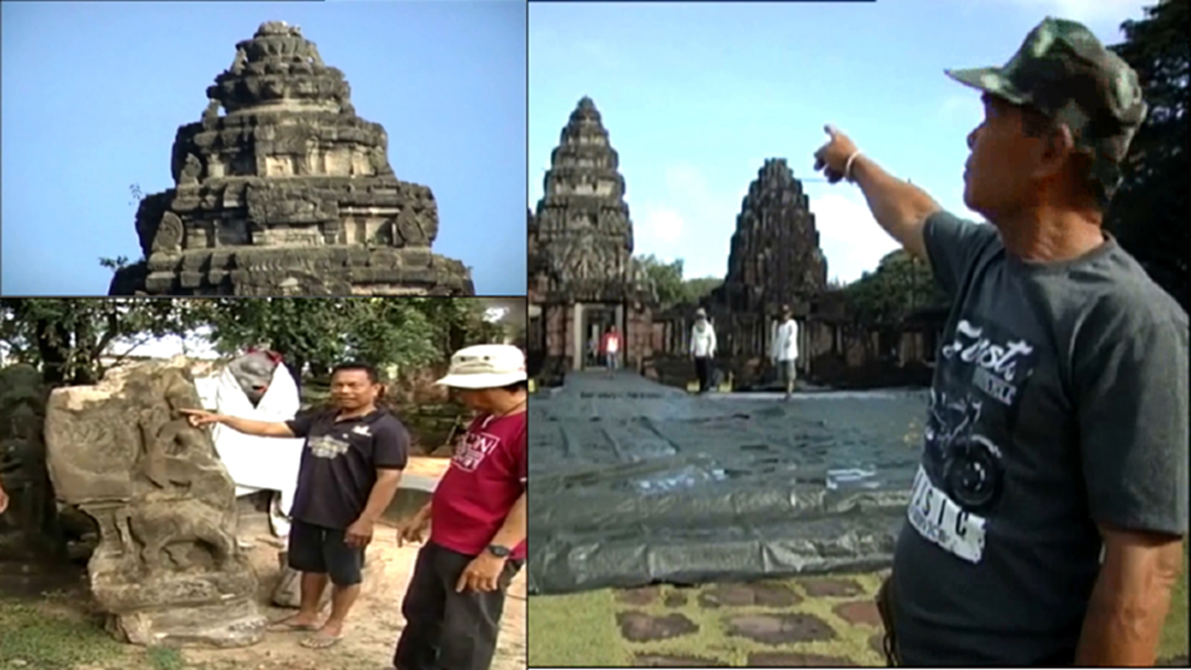 คนโคราชผวาเหตุร้าย ! ฟ้าผ่ายอดปรางค์ประธานของปราสาทพิมาย  [คลิป]
