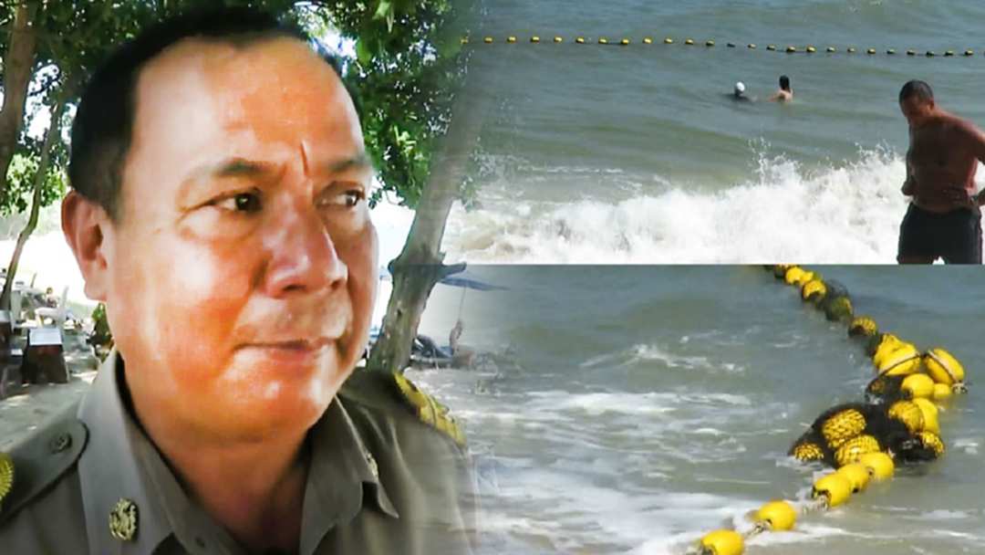 หัวหิน "ทุ่นตาข่ายกันฉลาม" หลุดหลังคลื่นซัด จนท. รุดแก้ หัวหิน "ทุ่นตาข่ายกันฉลาม" หลุดหลังคลื่นซัด จนท. รุดแก้