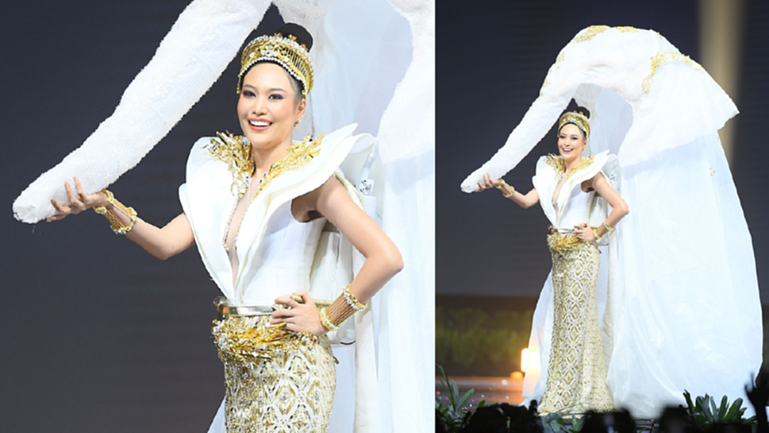 เต็มตาประมวลชุดประจำชาติประกวดมิสยูนิเวิร์ส "น้องนิ้ง" สวมชุดช้างเรียกเสียงกรี๊ด [คลิป]