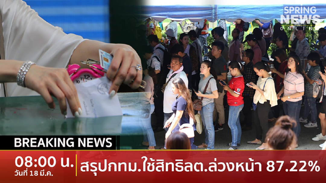 BreakingNews : ถล่มทลาย! สรุปยอดเลือกตั้งล่วงหน้ากทม.กว่า 8 แสน ทุกเขตทะลุ 80 % BreakingNews : ถล่มทลาย! สรุปยอดเลือกตั้งล่วงหน้ากทม.กว่า 8 แสน ทุกเขตทะลุ 80 %