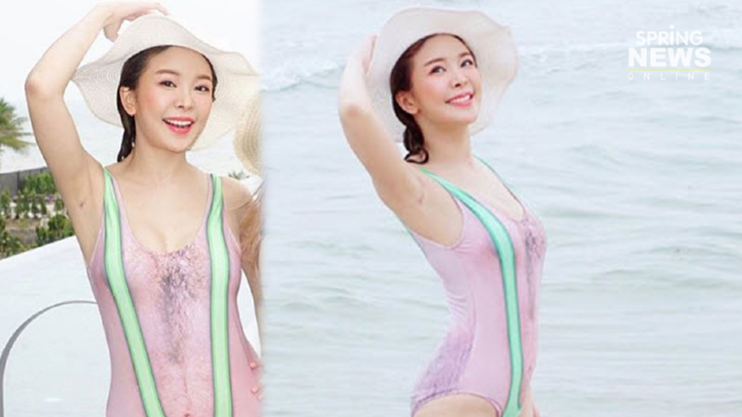 ใจคอไม่ดี! "หญิงแย้" จัดชุดว่ายน้ำตัวนี้เที่ยวทะเล ถึงกับต้องซูมด่วน!