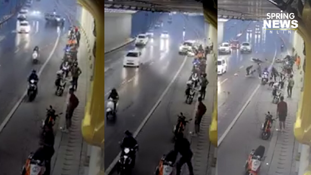 จราจรเชียงใหม่ ออกโรงเตือนประชาชน อย่าจอดหลบฝนใต้ทางลอด [คลิป]
