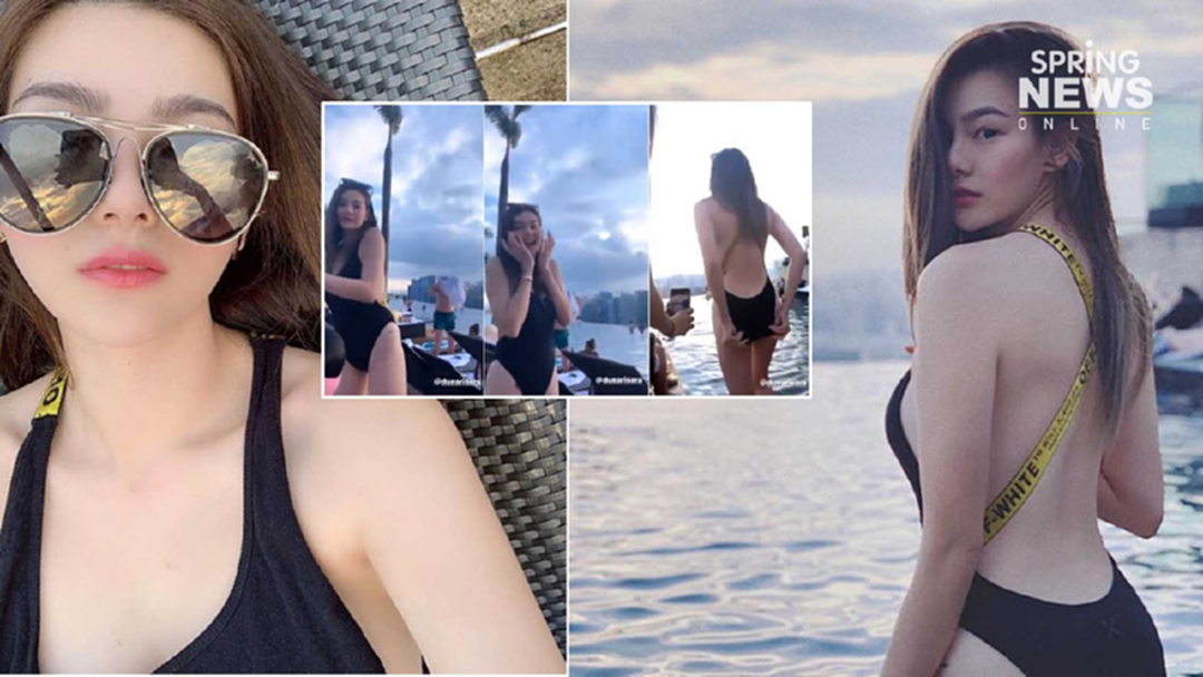 โฟกัสทุกจุด! ดิว อริสรา ชุดว่ายน้ำวันพีช ขาว เนียน ดีงามทุกจุด โฟกัสทุกจุด! ดิว อริสรา ชุดว่ายน้ำวันพีช ขาว เนียน ดีงามทุกจุด