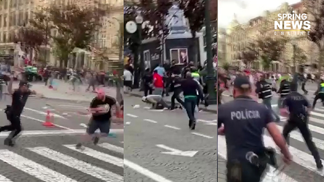 ห้าวจริง!! แฟนบอลอังกฤษ ปะทะ ตำรวจโปรตุเกส ก่อน “สิงโตคำราม” ลงเตะเนชั่นส์ ลีก [คลิป]