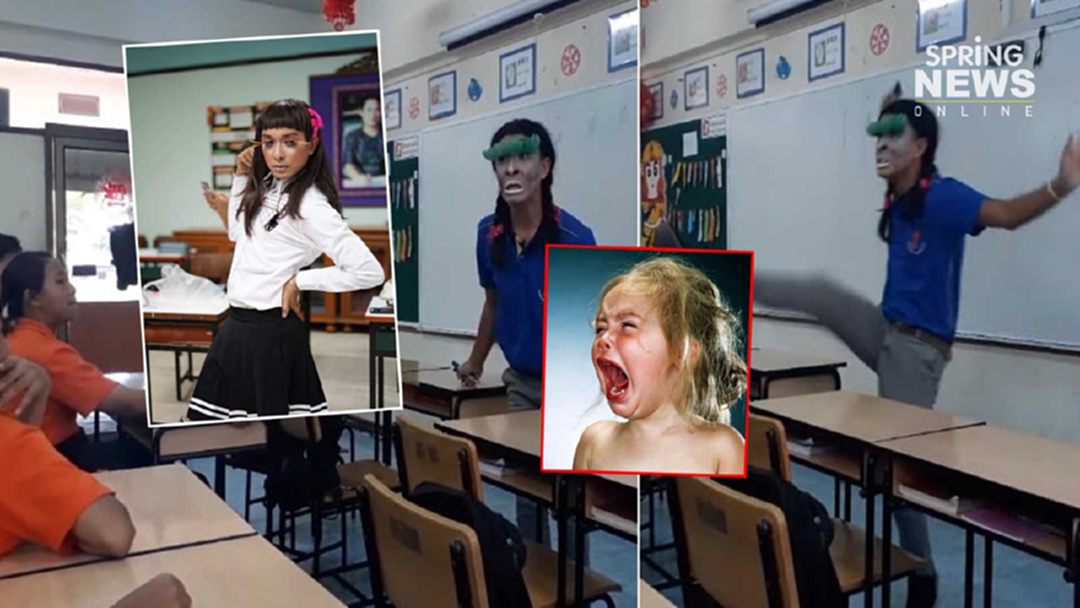 ฮือฮา! ครูบอลลี่ Teacher ดาหวัน แต่งหน้า "แอนนาเบลล์" สอนภาษาอังกฤษ