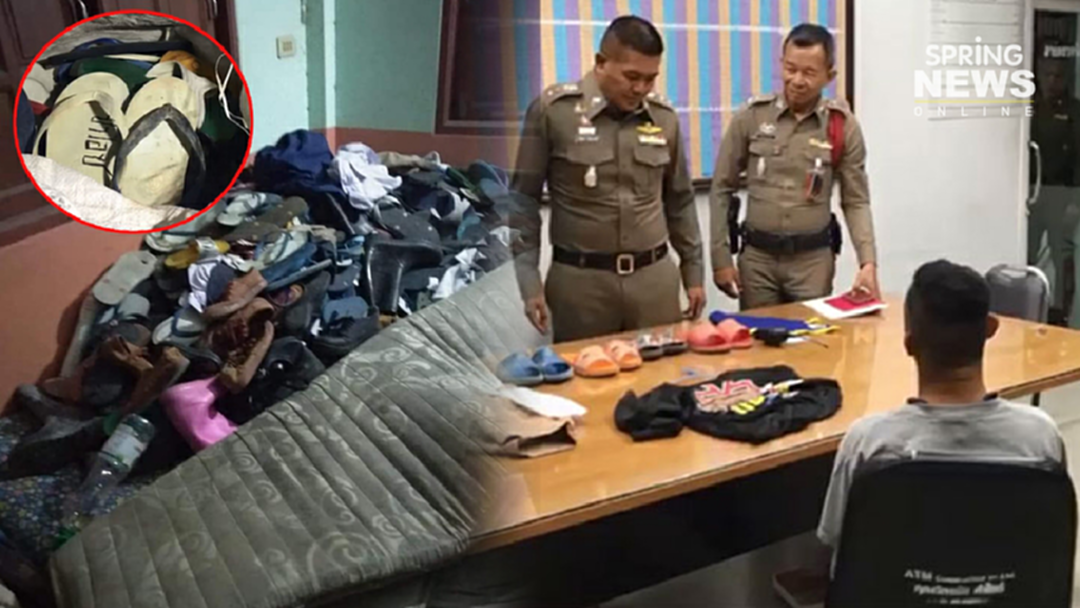 โจรหนุ่มโรคจิต ขโมยรองเท้ามากอดมาดมกว่า 500 คู่
