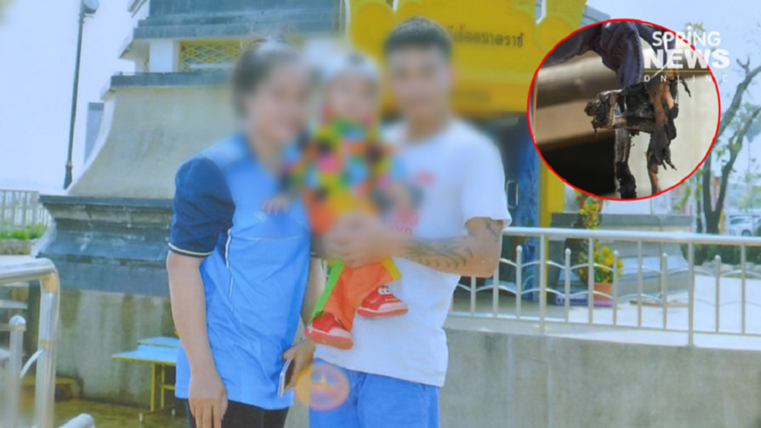 หนุ่ม กลัวเมียนอกใจ ล็อกคอราดน้ำมันจุดไฟเผา
