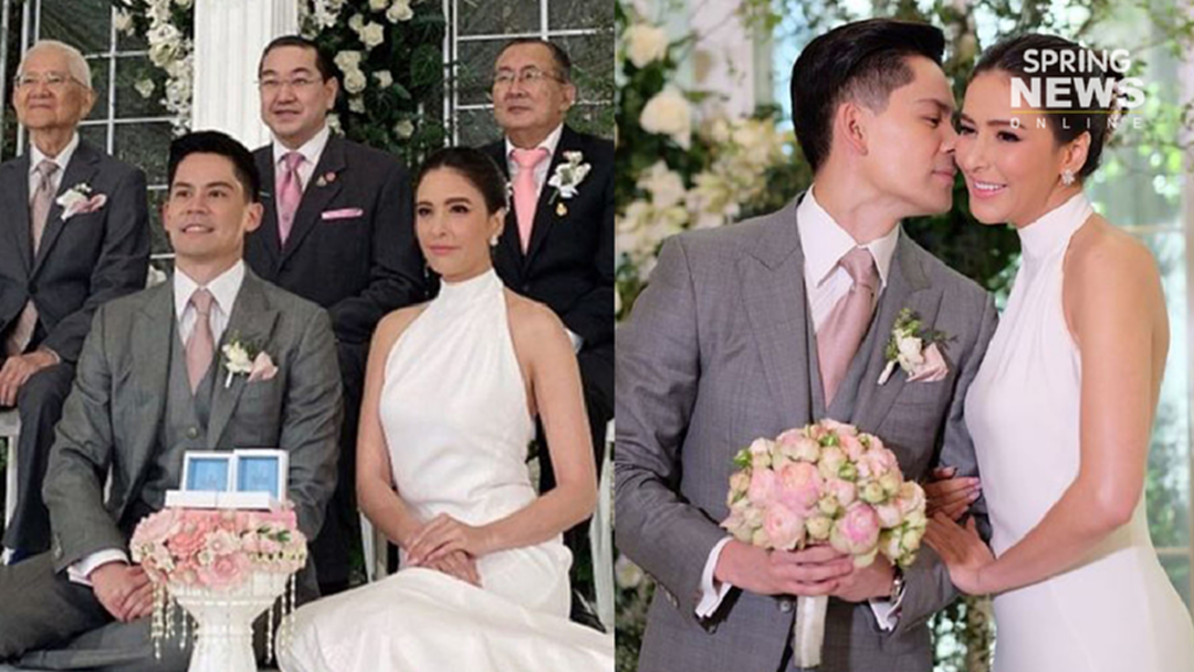 งานหมั้น "ศรีริต้า-กรณ์" บรรยากาศอบอุ่นและโรแมนติกมาก