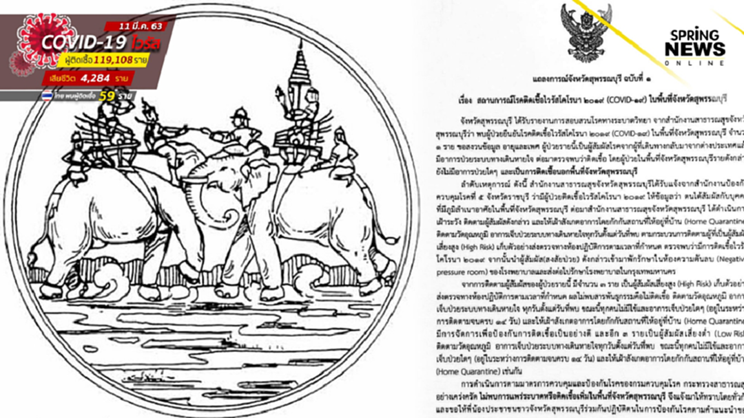 สุพรรณบุรี พบ 1 รายติดเชื้อโควิด-19 รุดส่งรักษากทม. ยันรับเชื้อจากผู้ที่เดินทางกลับมาจากตปท. สุพรรณบุรี พบ 1 รายติดเชื้อโควิด-19 รุดส่งรักษากทม. ยันรับเชื้อจากผู้ที่เดินทางกลับมาจากตปท.