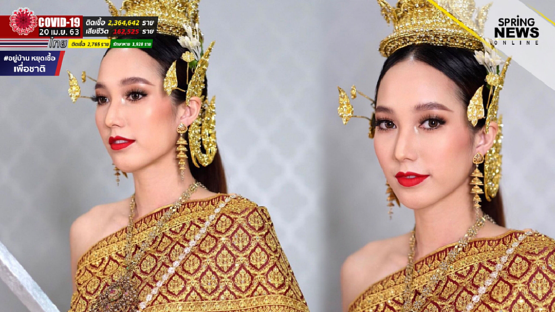 “มิลค์” สาวในชุดนางสงกรานต์ สวยจนนึกว่าเป็น “อั้ม พัชราภา”