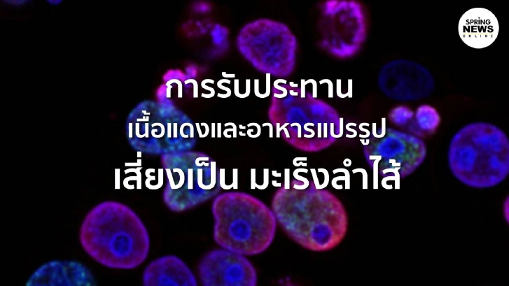 การรับประทานเนื้อแดงและอาหารแปรรูป เพิ่มความเสี่ยง มะเร็งลำไส้