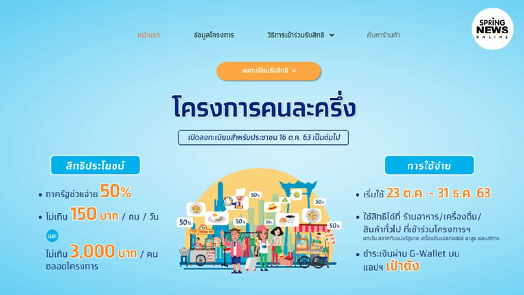 โครงการ "คนละครึ่ง" พร้อมให้ร้านค้าลงทะเบียนแล้ว วันนี้ โครงการ "คนละครึ่ง" พร้อมให้ร้านค้าลงทะเบียนแล้ว วันนี้