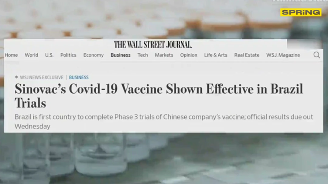 วัคซีน โควิด-19 จากจีนประสบผลสำเร็จในการทดลองขั้นสุดท้าย