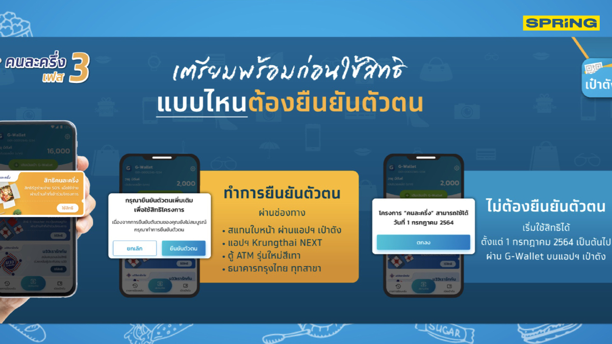 images ยืนยันตัวตนคนละครึ่งเฟส 3 ผ่านตู้ Atm https www springnews co th news 811594