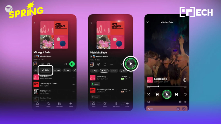 Spotify เปิดตัว "Mix" เปลี่ยนเพลย์ลิสต์ให้เหมือนดีเจมิกซ์สด