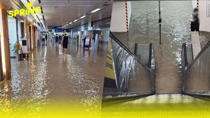 เปิดสาเหตุ "น้ำท่วมขัง" สถานีรถไฟฟ้าใต้ดิน MRT ศูนย์วัฒนธรรมฯ