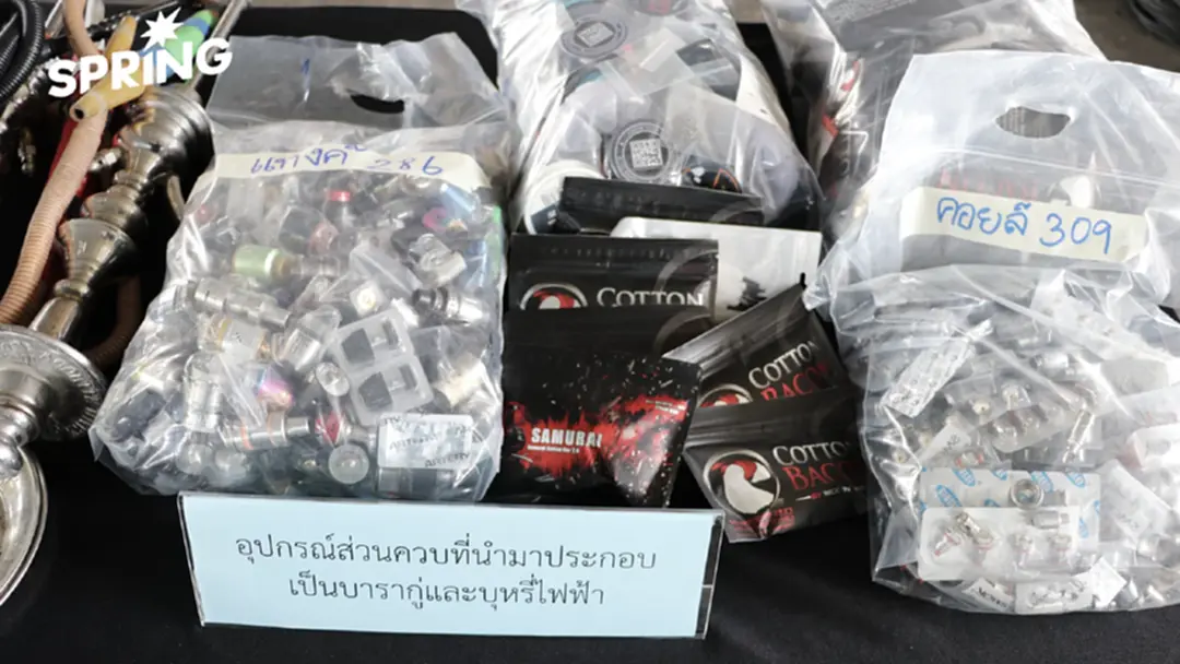 “สันติ ปิยะทัต” กดปุ่มทำลายบุหรี่ไฟฟ้าของกลาง เกือบ 1.8 แสนชิ้น