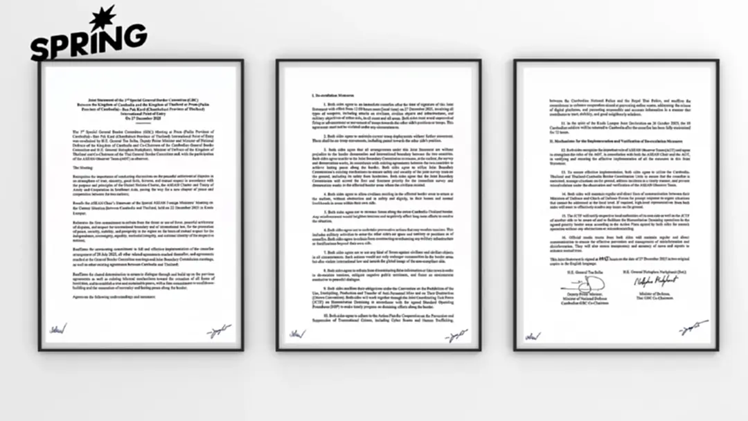 ไทย-กัมพูชา ลงนามเอกสารหยุดยิง 72 ชม. ไม่เคลื่อนย้าย-คงกำลัง