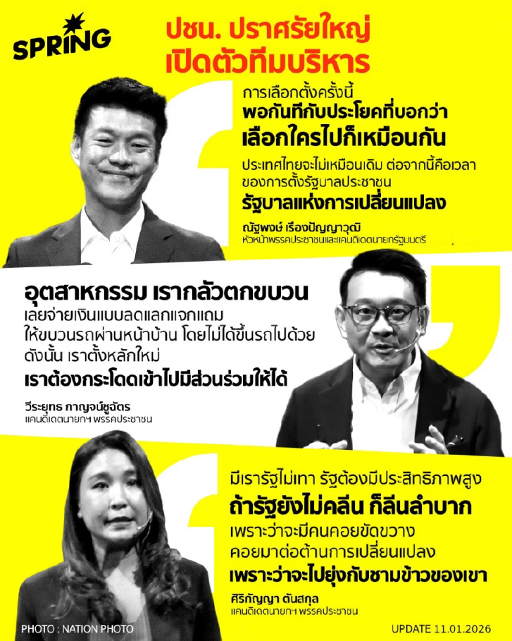 เปิดตัวโมเดล "รัฐบาลประชาชน" "โครงสร้างการบริหารใหม่" เลือกตั้ง 2569