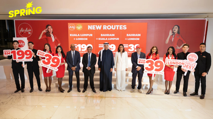 แอร์เอเชีย เอ็กซ์ เปิดบินเส้นทาง “กัวลาลัมเปอร์-บาห์เรน-ลอนดอน” ปั้นฮับตะวันออกกลางเชื่อมยุโรป