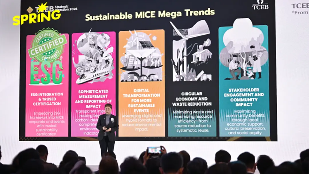 ทีเส็บ เดินหน้าขับเคลื่อนอุตสาหกรรมไมซ์ไทยปี 2569 มุ่งพัฒนา Data-นวัตกรรม