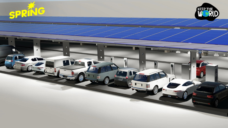 สวนนงนุชฯ สร้างสถานีชาร์จ EV พร้อมระบบโซลาร์เซลล์ที่จอดรถ รับเทรนด์พลังงาน